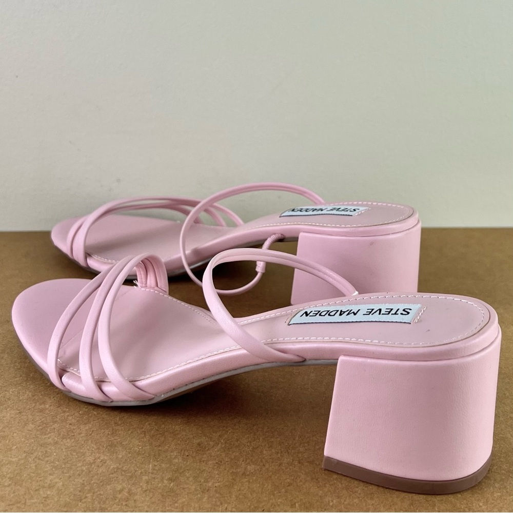 NEW STEVE MADDEN PINK SLIDE SANDALS - Picture 6 of 12